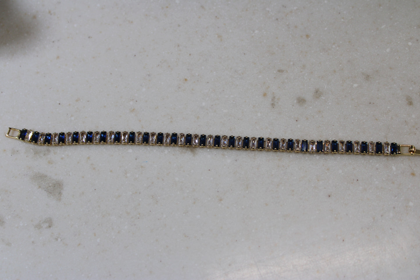 Blue And white Crystal Tennis Bracelet