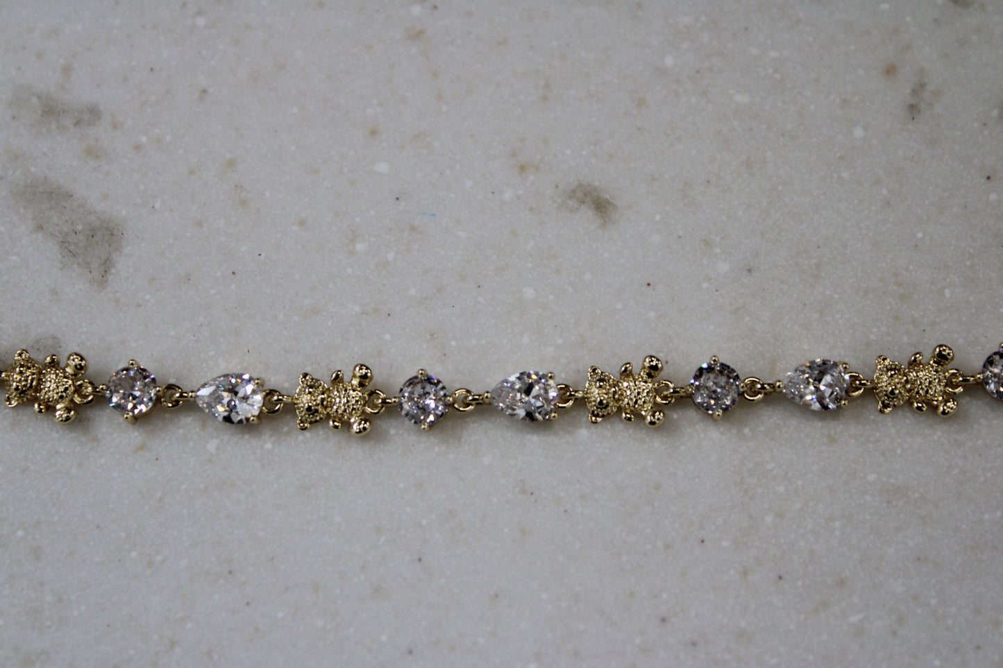 Gold Filled Teddy Bear Bracelet