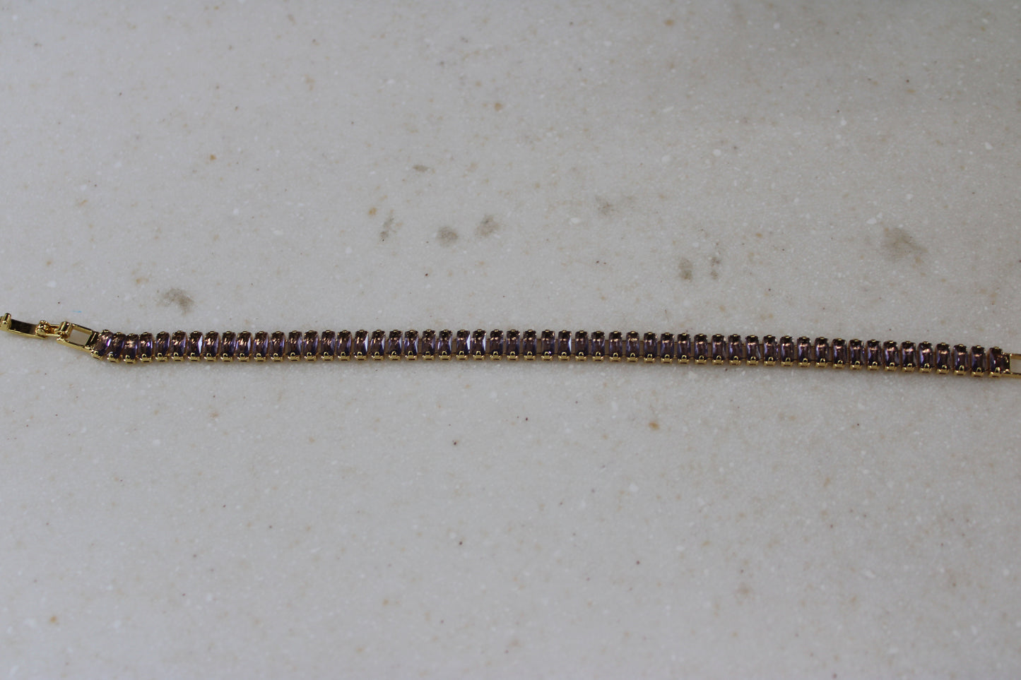 Purple Crystal Tennis Bracelet