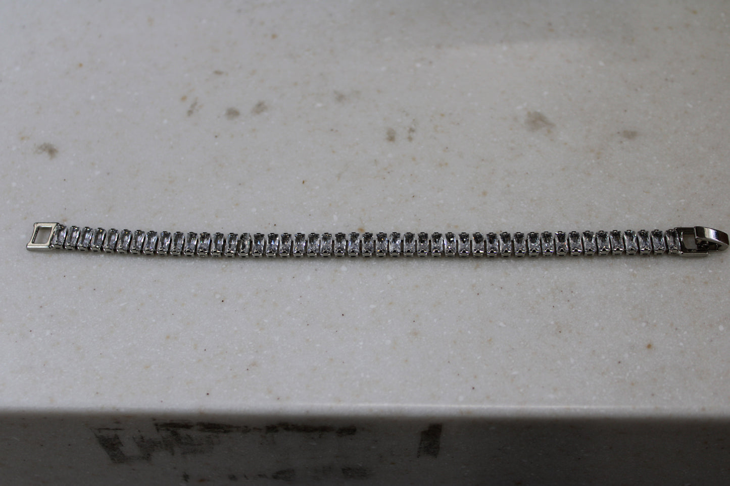 White Crystal Tennis Bracelet