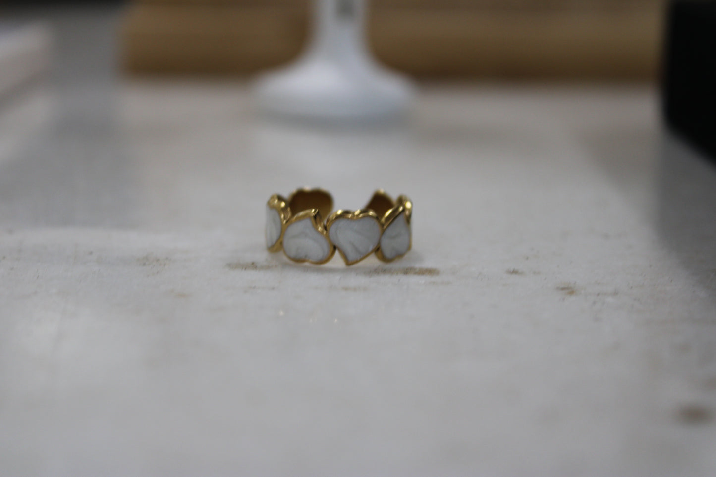 Marble Heart Ring