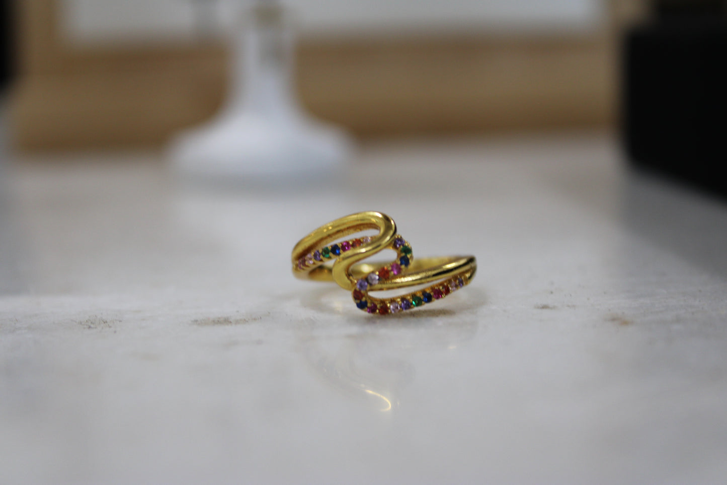 Multi Color Wave Ring
