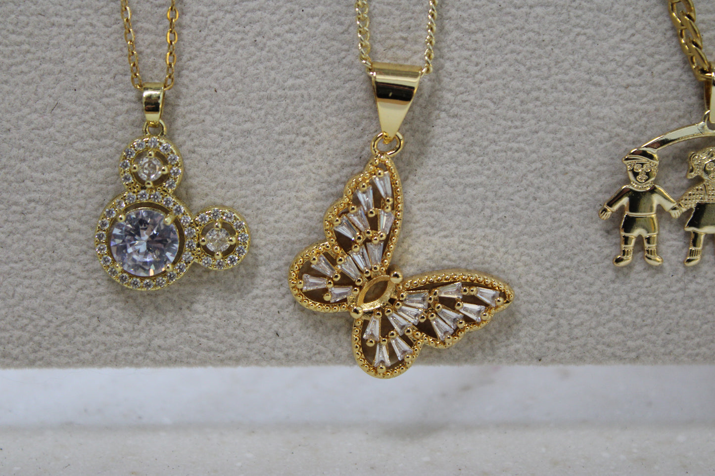 Large Crystal Butterfly Necklace