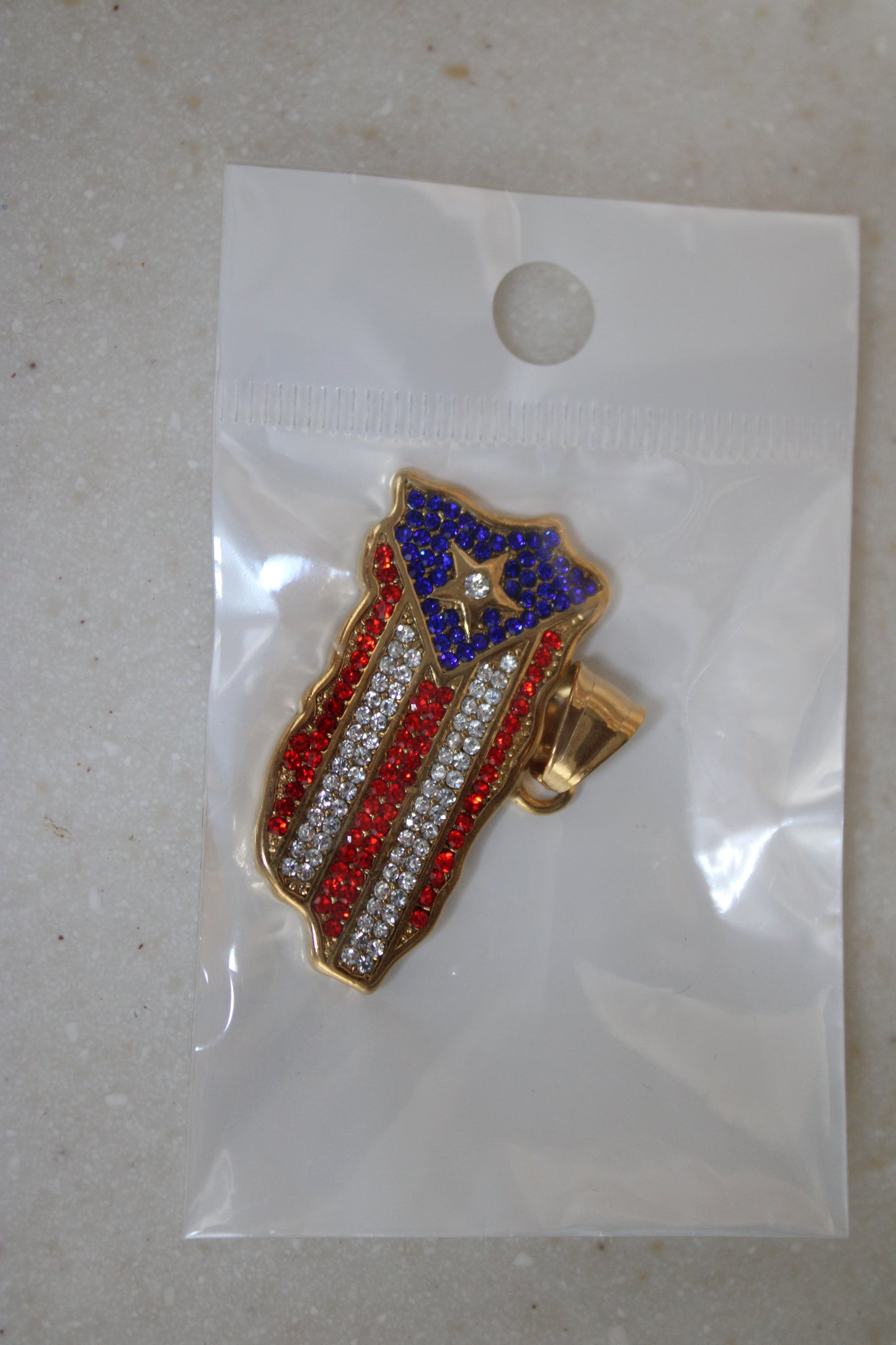 Puerto Rico Flag Necklace