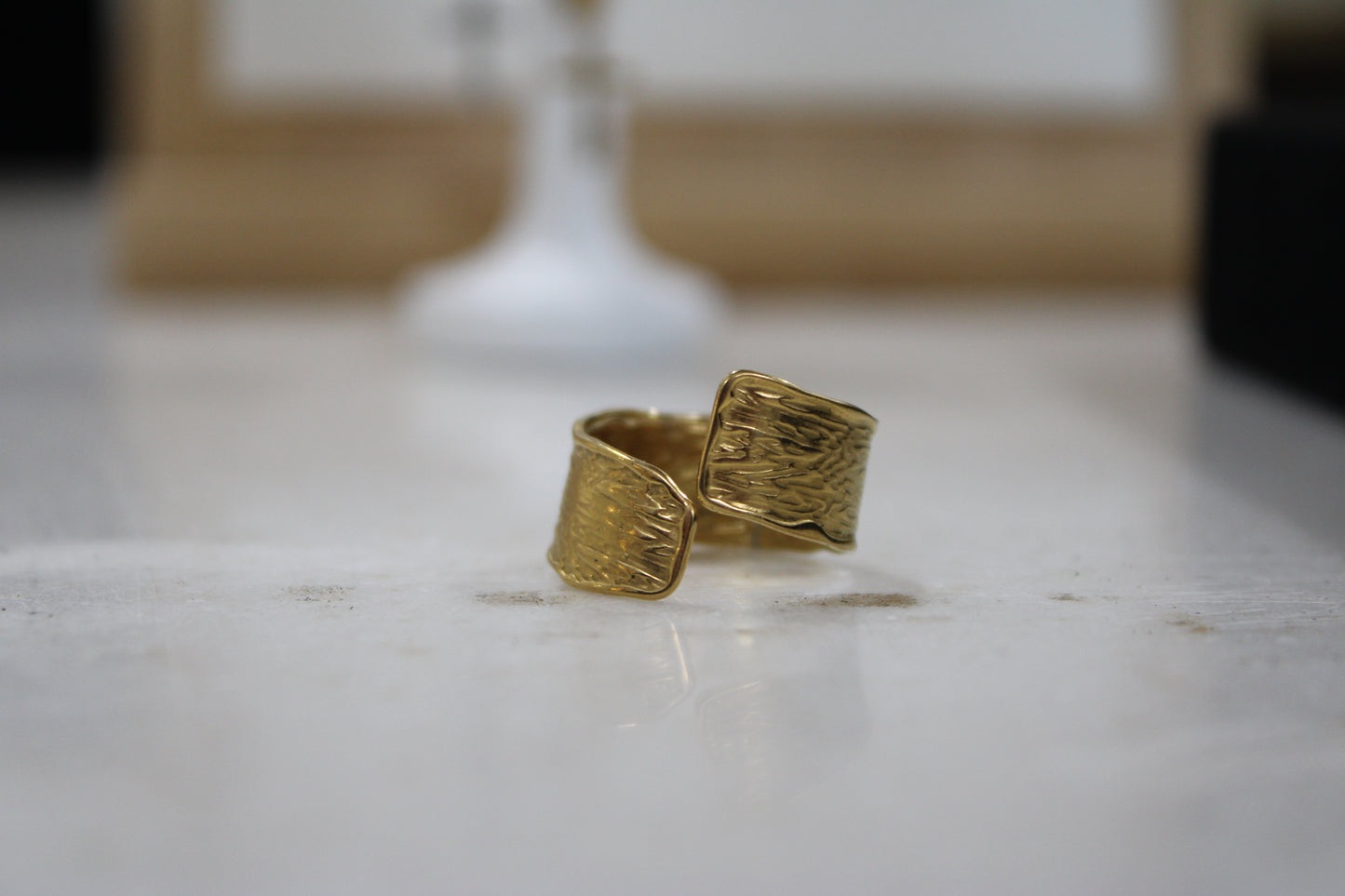 Adjustable Golden Wrap Ring